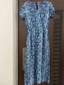 Stylish Blue Tie-Dye Jumpsuit