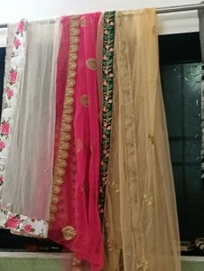 Embroidered Net Dupattas