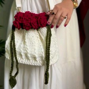 Crochet Floral Crossbody Bag❤️🌼