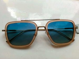Stylish Square Blue Lens Sunglasses