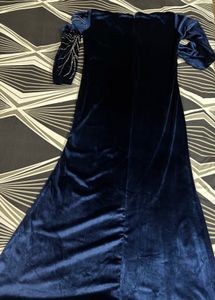 Elegant Royal Blue Velvet Gown