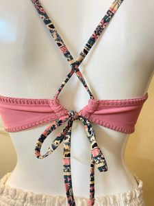 Pink Crochet Halter Bikini Top 🎀
