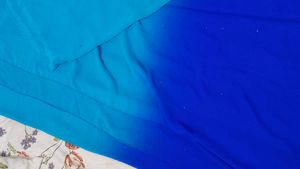 Royal and sky blue Ombre Saree