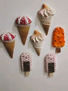 decorative magnet shaped like ice creams and popsi