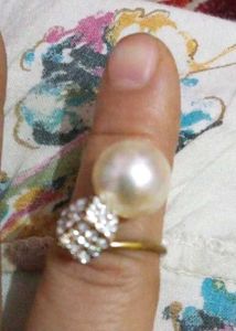 Pearl &amp; Rhinestone Ring
