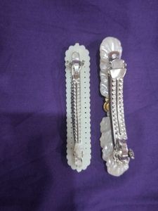 Elegant Pearl and Gem Hair Clips Set 😍