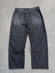 Womens Dark Wash Wide Leg Jeans