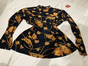 Vintage Print Long Sleeve Top