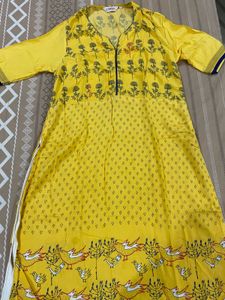 Yellow Branded Kurta