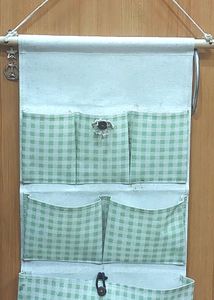 🚨Reduced Price To 700 Coins Grab Now !! 🚨 Light Green checkered Multi-Utility Fabric Organizers For Childern And Adults