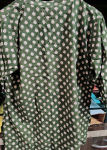 Green Printed Kurta