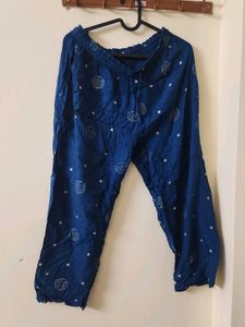 Blue Printed Casual night suit