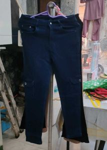 Dark Blue Cargo Jeans
