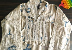 Floral Print chikankari cotton Kurta