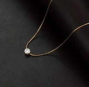 Delicate Solitaire Necklace