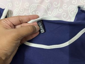 Navy Blue Graphic Print T-Shirt