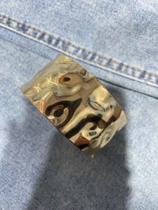 Hammered Gold Tone Cuff Bracelet