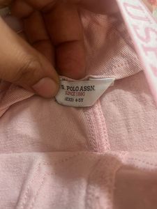 Baby Girls Pink Denim Pinafore Dress