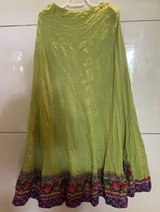 festive Green Ethnic onam Skirt