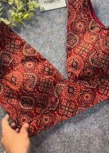 Red Paisley Print Top