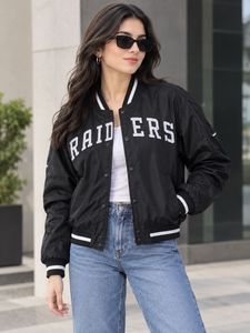 H&M Black Raiders Bomber Jacket