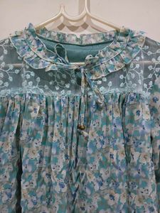 Floral Print Sheer top