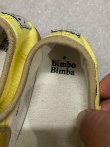 Yellow Canvas Mary Jane Shoes