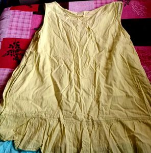 Embroidered Yellow Tunic Top