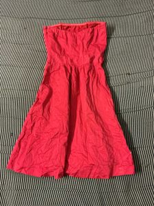 Pink Strapless Summer Dress