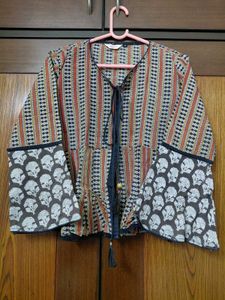 Stylish Sleeveless Printed Top with Boho Jacket