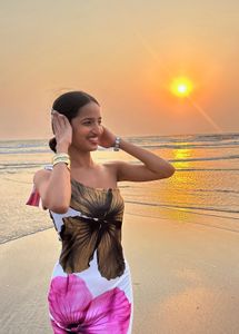 One-Shoulder Floral Print Maxi Dress