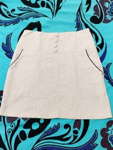 Vintage Cream Mini Skirt