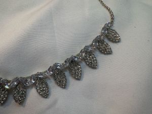 Sparkling Crystal Leaf Necklace
