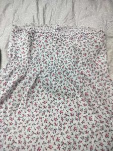 Cute Floral Strapless Tube Top