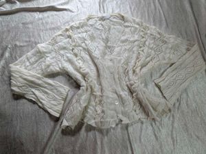 White Retro Cardigan