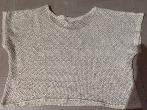 Cream / Biege Colour Crochet Top