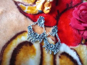 Boho Silver Jhumka Earrings