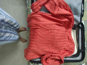 Chic Coral Knit Cardigan