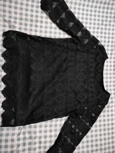 Elegant Black Lace Top