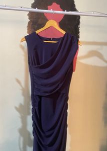 Elegant Purple Ruched Dress