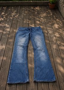 Classic Blue Denim Flare Jeans