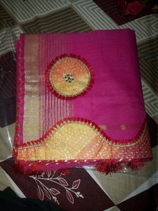 Pink Saree New With Tag