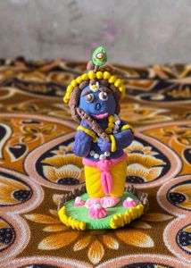🦚 Handmade Clay Krishna Ji Murti | Handcrafted La