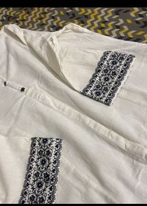 White Embroidered Kurta