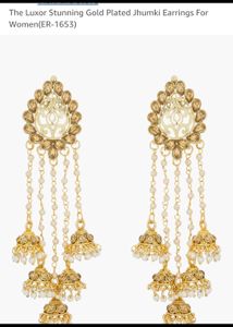 Luxor gold plated Jhumka Earrings