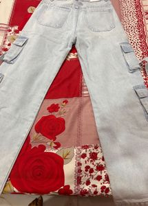 Light Wash Cargo Jeans