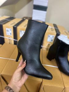 Stylish Black Pointed Toe Ankle Boots