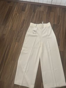Zara brand new White Wide Leg Pants