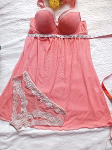 Cute Pink Lingerie Set