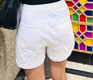 Stylish White Denim Shorts